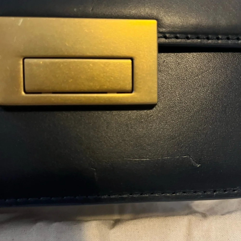 Loeffler Randall Black Crossbody Bag with Gold Accent - Picture 6 of 7
